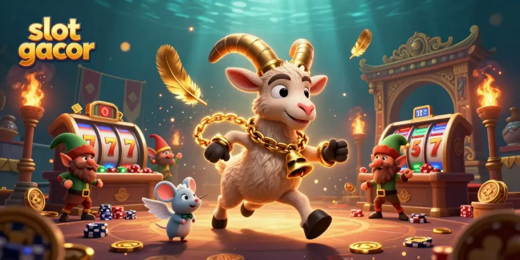 Engage with slot gacor in a festive holiday-horror casino featuring a whimsical 3D scene.