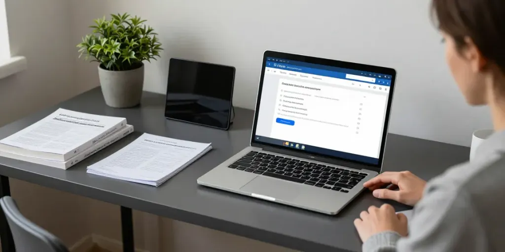 Buy domain without hosting in a stylish home office setup.